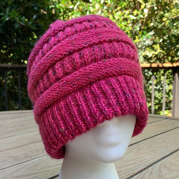 C.C Beanie Criss-Cross Knitted Hat - Picture 7 of 14